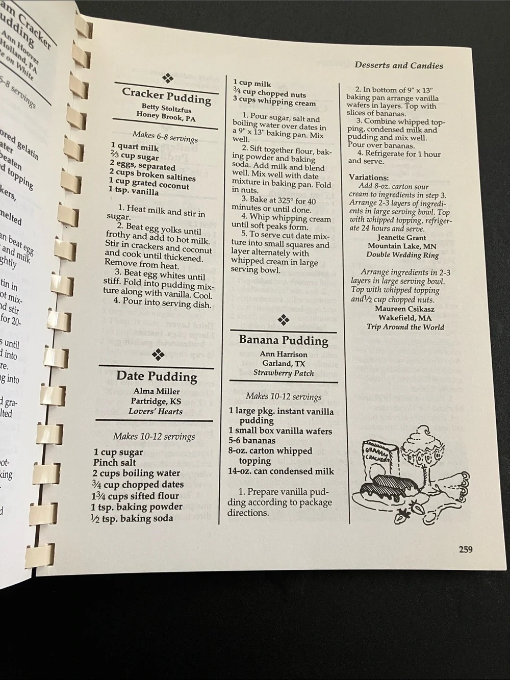1992 Favorite Recipes from Quilters Spiral Bound Community Cookbook